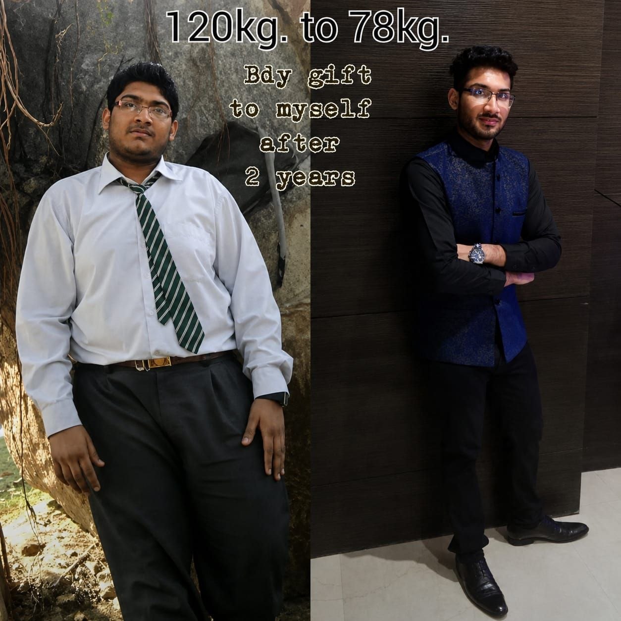 First transformation from 120 kg to 78 kg